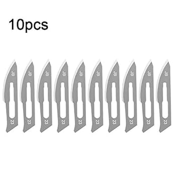 Amazon | 炭素鋼サージカルブレード,10個11#23#,ハンドルバー